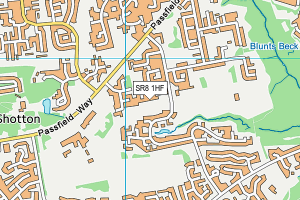 SR8 1HF map - OS VectorMap District (Ordnance Survey)