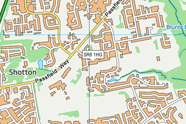 SR8 1HG map - OS VectorMap District (Ordnance Survey)