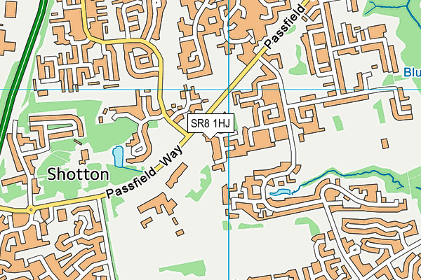 SR8 1HJ map - OS VectorMap District (Ordnance Survey)