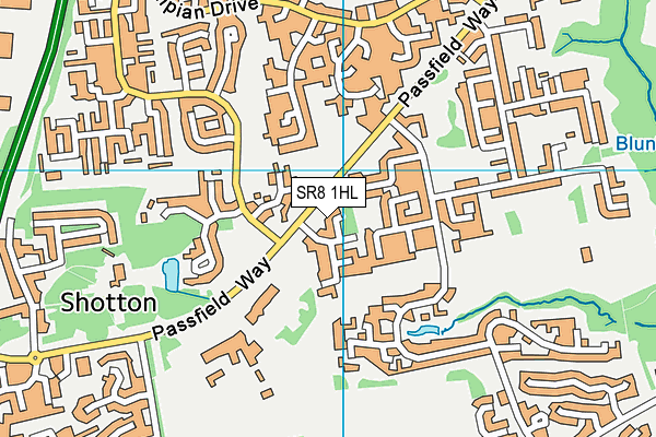 SR8 1HL map - OS VectorMap District (Ordnance Survey)