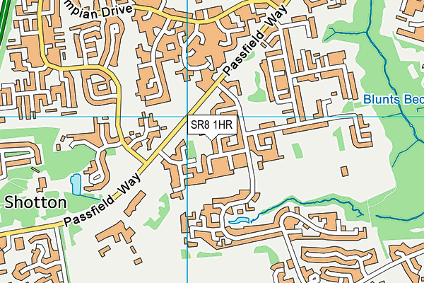 SR8 1HR map - OS VectorMap District (Ordnance Survey)
