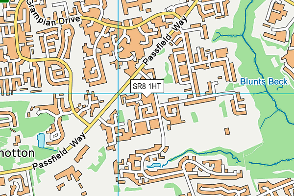 SR8 1HT map - OS VectorMap District (Ordnance Survey)