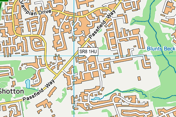 SR8 1HU map - OS VectorMap District (Ordnance Survey)