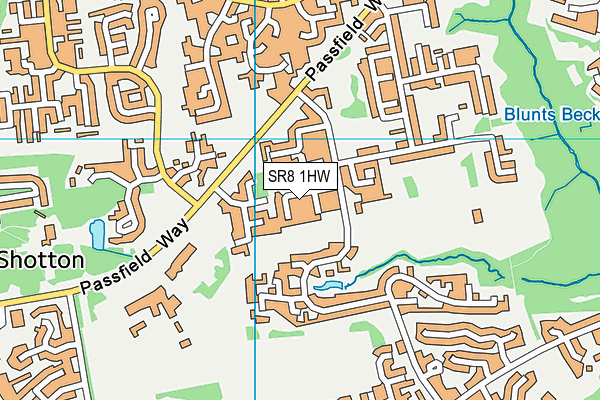 SR8 1HW map - OS VectorMap District (Ordnance Survey)