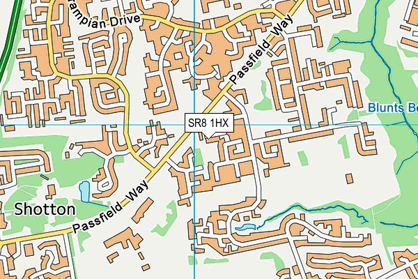 SR8 1HX map - OS VectorMap District (Ordnance Survey)