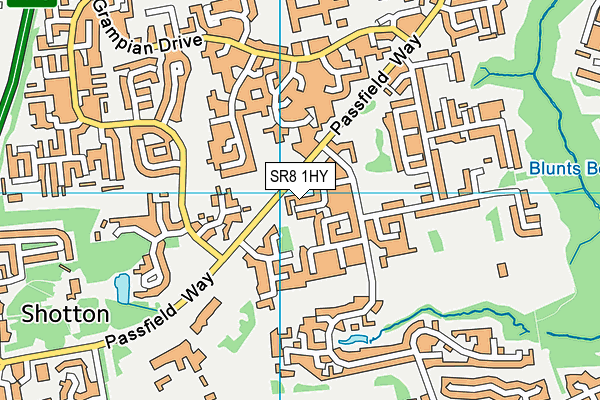 SR8 1HY map - OS VectorMap District (Ordnance Survey)