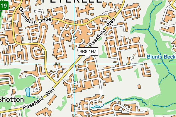 SR8 1HZ map - OS VectorMap District (Ordnance Survey)