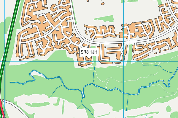 SR8 1JH map - OS VectorMap District (Ordnance Survey)