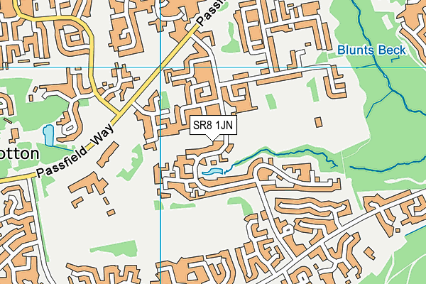 SR8 1JN map - OS VectorMap District (Ordnance Survey)