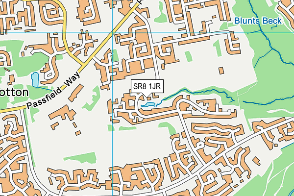 SR8 1JR map - OS VectorMap District (Ordnance Survey)