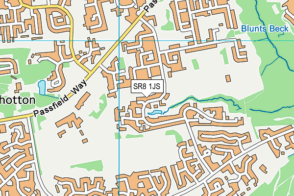 SR8 1JS map - OS VectorMap District (Ordnance Survey)