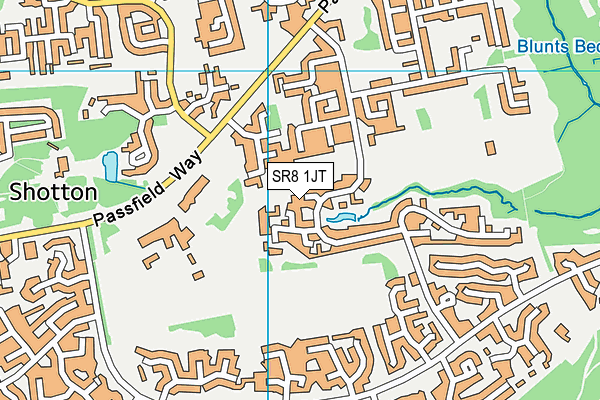 SR8 1JT map - OS VectorMap District (Ordnance Survey)