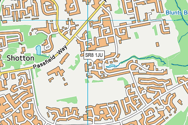 SR8 1JU map - OS VectorMap District (Ordnance Survey)