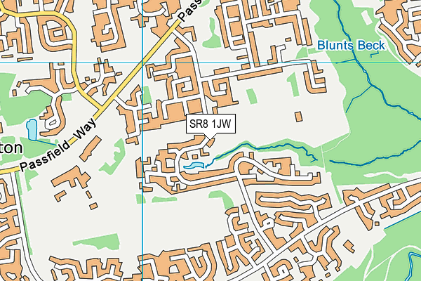 SR8 1JW map - OS VectorMap District (Ordnance Survey)