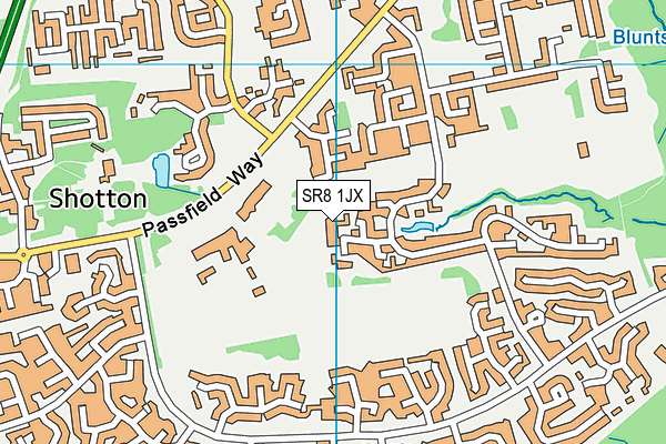 SR8 1JX map - OS VectorMap District (Ordnance Survey)