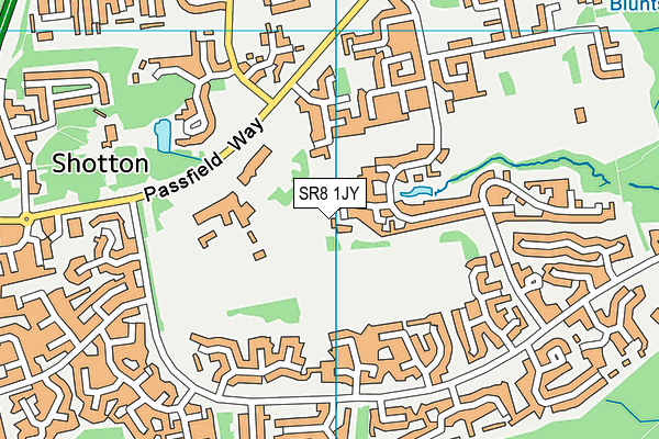 SR8 1JY map - OS VectorMap District (Ordnance Survey)