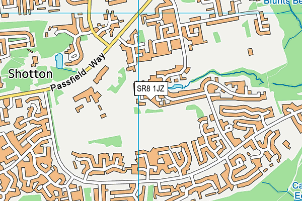 SR8 1JZ map - OS VectorMap District (Ordnance Survey)