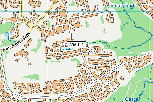 SR8 1LF map - OS VectorMap District (Ordnance Survey)