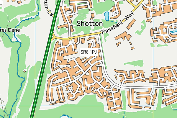 SR8 1PJ map - OS VectorMap District (Ordnance Survey)