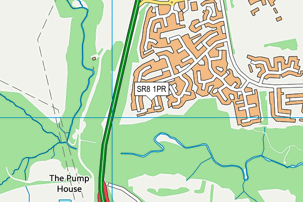 SR8 1PR map - OS VectorMap District (Ordnance Survey)