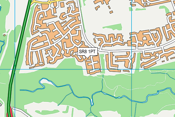 SR8 1PT map - OS VectorMap District (Ordnance Survey)