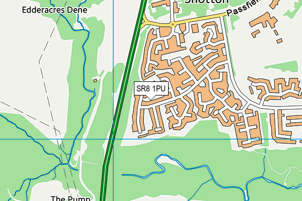 SR8 1PU map - OS VectorMap District (Ordnance Survey)