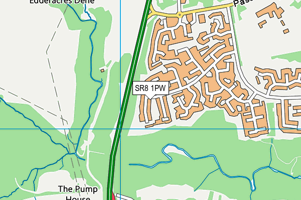 SR8 1PW map - OS VectorMap District (Ordnance Survey)