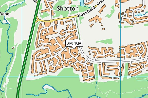 SR8 1QA map - OS VectorMap District (Ordnance Survey)