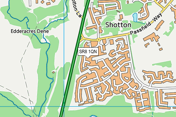 SR8 1QN map - OS VectorMap District (Ordnance Survey)