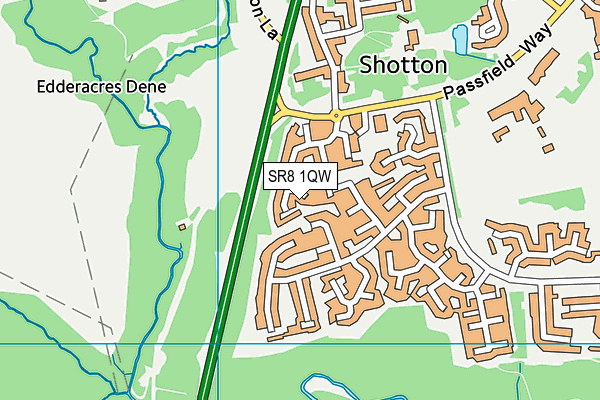 SR8 1QW map - OS VectorMap District (Ordnance Survey)