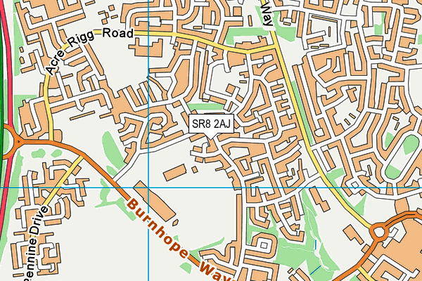 SR8 2AJ map - OS VectorMap District (Ordnance Survey)