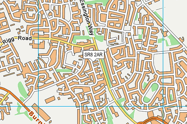 SR8 2AR map - OS VectorMap District (Ordnance Survey)