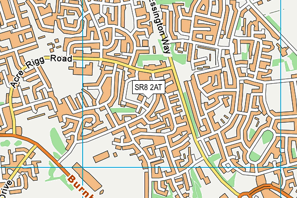 SR8 2AT map - OS VectorMap District (Ordnance Survey)