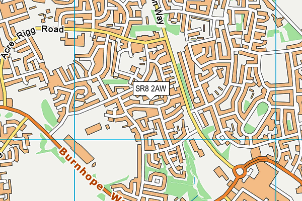 SR8 2AW map - OS VectorMap District (Ordnance Survey)