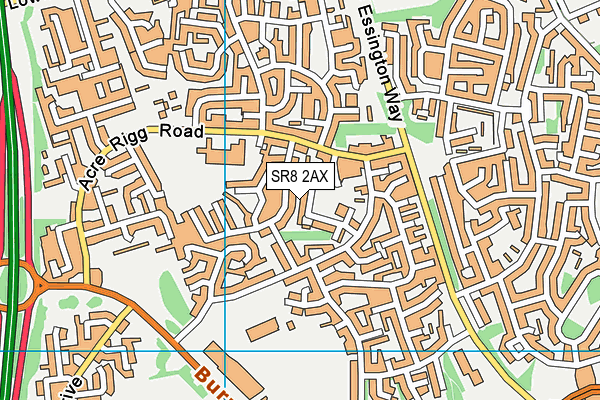 SR8 2AX map - OS VectorMap District (Ordnance Survey)