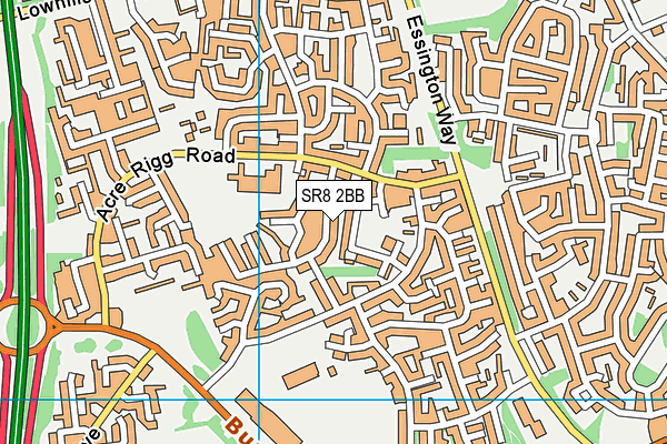 SR8 2BB map - OS VectorMap District (Ordnance Survey)