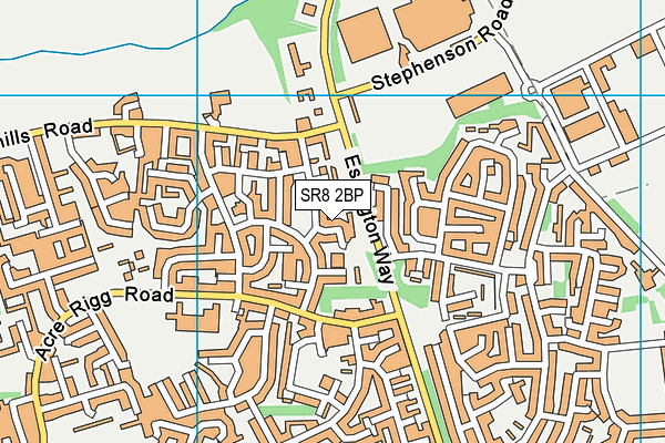 SR8 2BP map - OS VectorMap District (Ordnance Survey)