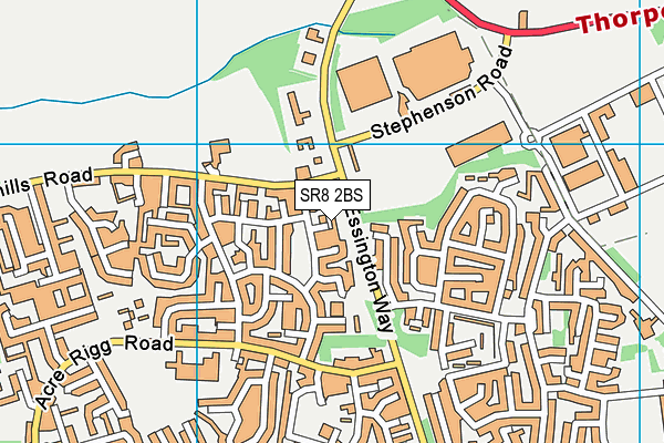 SR8 2BS map - OS VectorMap District (Ordnance Survey)