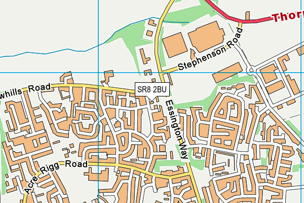 SR8 2BU map - OS VectorMap District (Ordnance Survey)