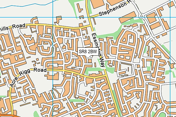 SR8 2BW map - OS VectorMap District (Ordnance Survey)