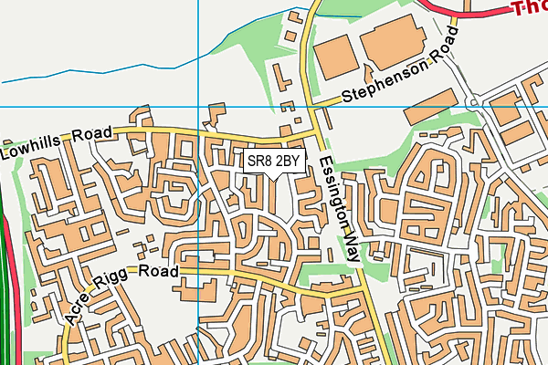 SR8 2BY map - OS VectorMap District (Ordnance Survey)