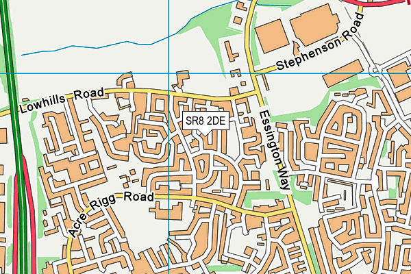 SR8 2DE map - OS VectorMap District (Ordnance Survey)