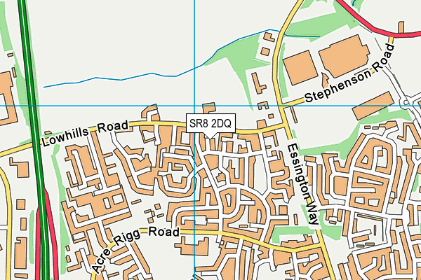 SR8 2DQ map - OS VectorMap District (Ordnance Survey)