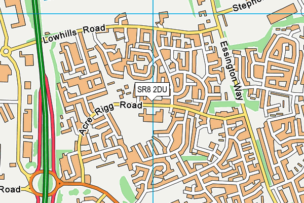 Acre Rigg Academy map (SR8 2DU) - OS VectorMap District (Ordnance Survey)
