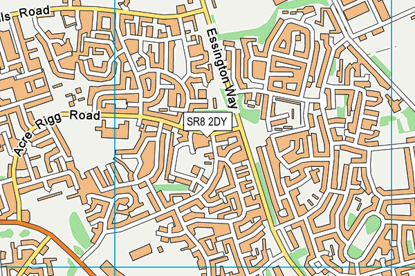 SR8 2DY map - OS VectorMap District (Ordnance Survey)