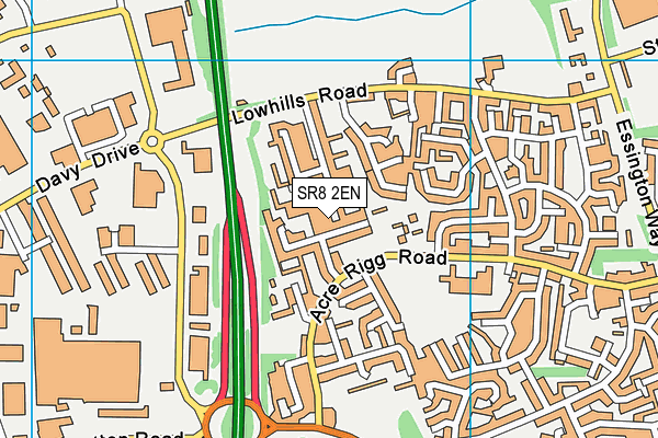 SR8 2EN map - OS VectorMap District (Ordnance Survey)