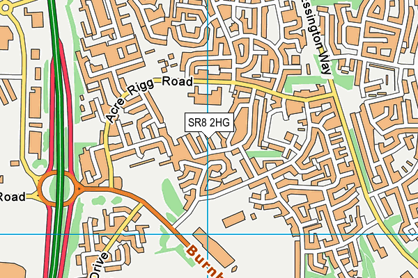 SR8 2HG map - OS VectorMap District (Ordnance Survey)