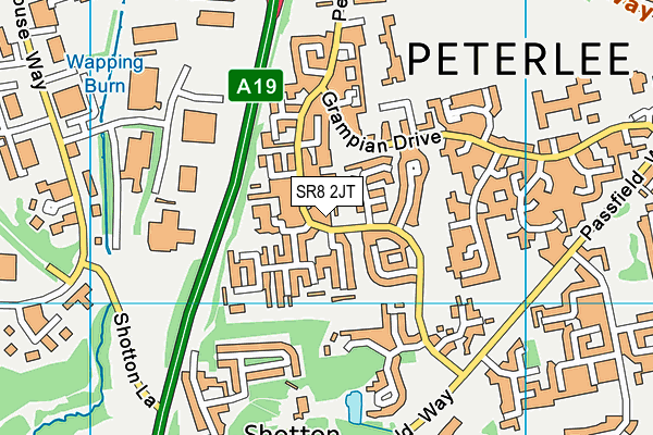 SR8 2JT map - OS VectorMap District (Ordnance Survey)