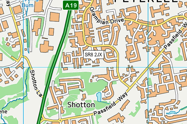 SR8 2JX map - OS VectorMap District (Ordnance Survey)