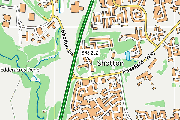 SR8 2LZ map - OS VectorMap District (Ordnance Survey)